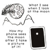 How My Phone Sees The Moon Card