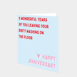 Five Years of Laundry Card