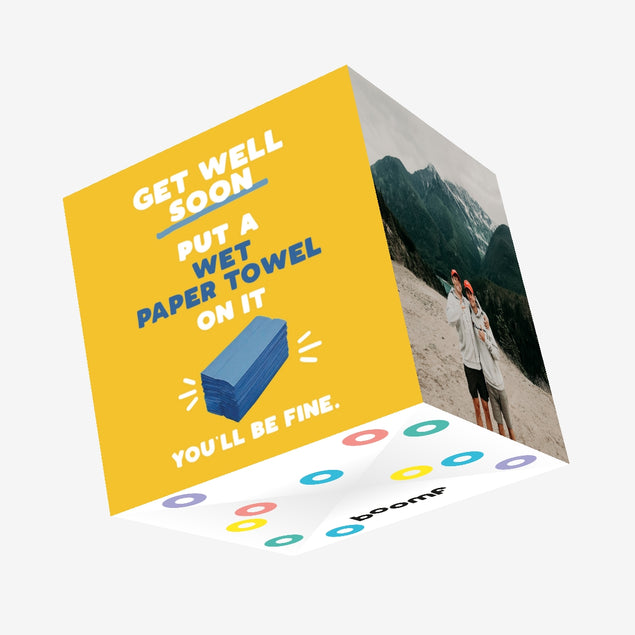 Get Well Soon Paper Towel Confetti-exploding Greetings Card