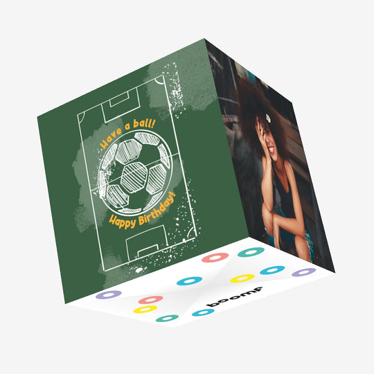 Have A Ball Football Birthday Confetti-exploding Greetings Card