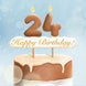 24th Happy Birthday Cake Card