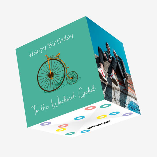 Happy Birthday To The Wackiest Cyclists Confetti-exploding Greetings Card