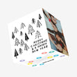 Merry Christmas And A Happy New Year Minimalist Spruces Confetti-exploding Greetings Card