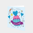 I Love You Daddy Cartoon Card