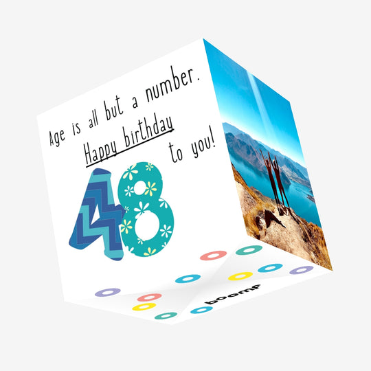 Happy 48th Birthday To You! Confetti-exploding Greetings Card