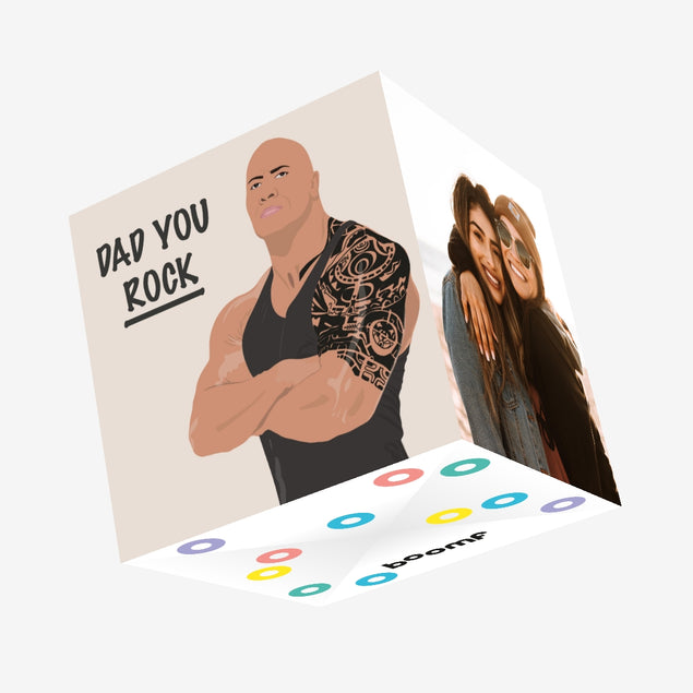 Dad You Rock Confetti-exploding Greetings Card