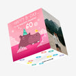 Festive Hippo Happy 60th Birthday My Beautiful Daughter Confetti-exploding Greetings Card