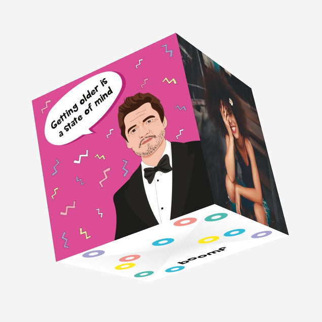 State Of Mind Pedro Pascal Birthday Confetti-exploding Greetings Card