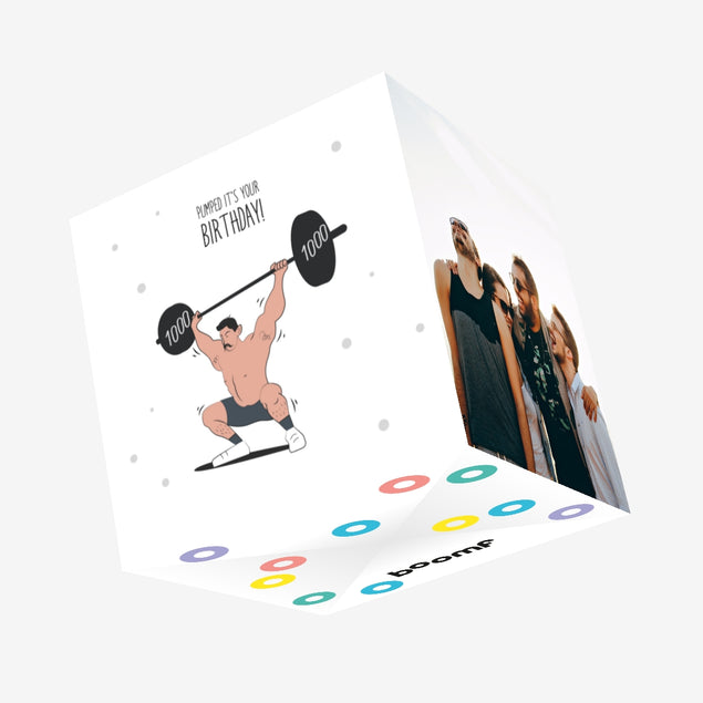 Happy Birthday Powerlifter Confetti-exploding Greetings Card