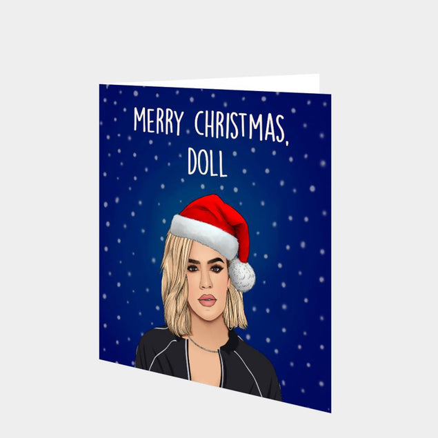 Merry Christmas Doll Card