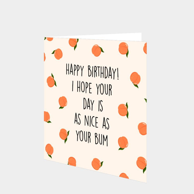 Peachy Bum Card