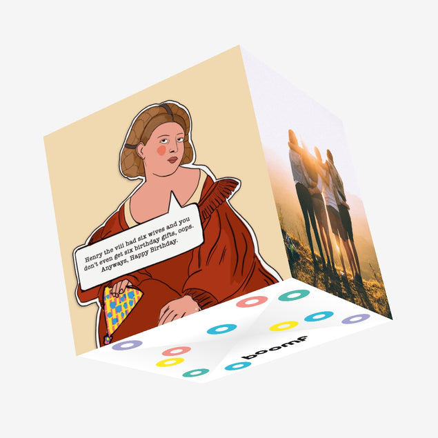 Funny Henry XII Historical Birthday Confetti-exploding Greetings Card