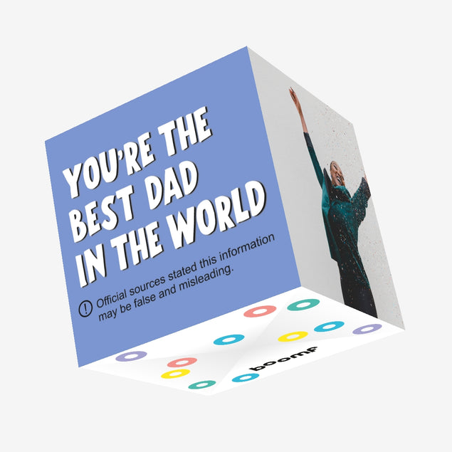 Best Dad In The World Confetti-exploding Greetings Card