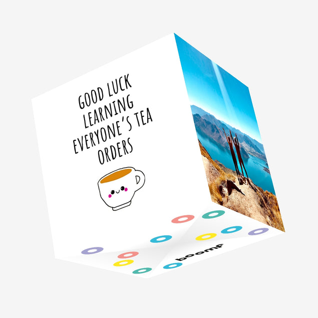 Tea Orders New Job Confetti-exploding Greetings Card