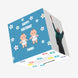 Flowers Boys In Blue Happy Birthday Twins Confetti-exploding Greetings Card