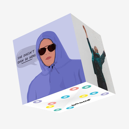 She Doesn't Even Go Here Confetti-exploding Greetings Card