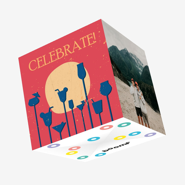 Celebrate! Cocktails Confetti-exploding Greetings Card