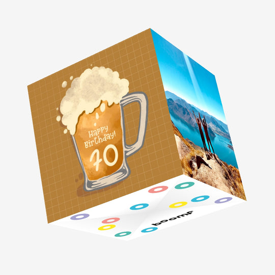 Happy 70th Birthday Beer Confetti-exploding Greetings Card