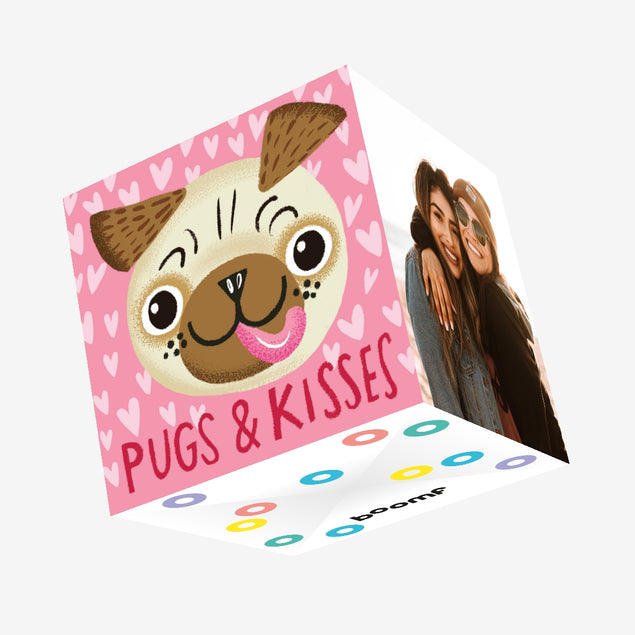 Pugs & Kisses Confetti-exploding Greetings Card