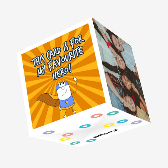 Happy Birthday This Is For Favourite Hero Confetti-exploding Greetings Card