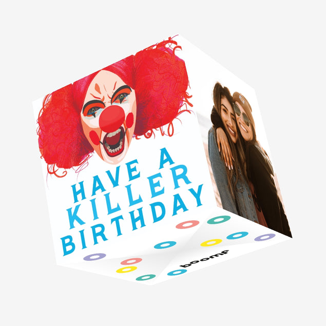 Killing Eve Clown Birthday Confetti-exploding Greetings Card