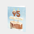 95th Happy Birthday Cake Card