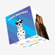Cool Dalmatian Dog Birthday Confetti-exploding Greetings Card