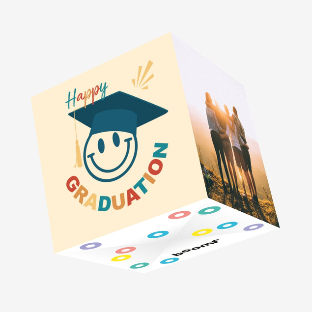 Smile Happy Graduation Confetti-exploding Greetings Card