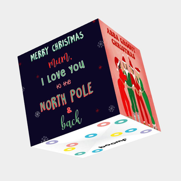 Merry Christmas Mum Card 3D Cube Card