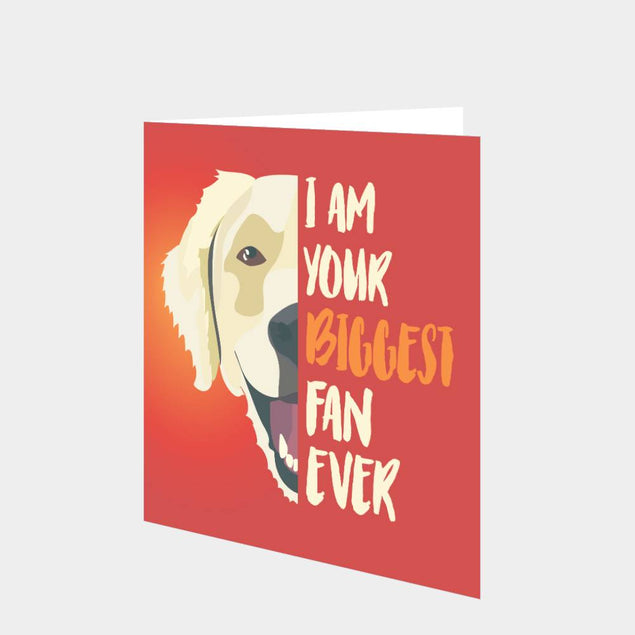 Golden Retriever Biggest Fan Card