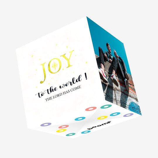 Joy To The World The Lord Has Come Christmas Confetti-exploding Greetings Card