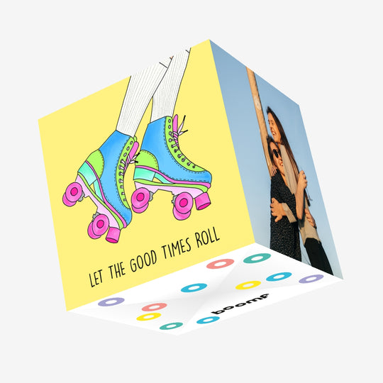 Let the good times roll Confetti-exploding Greetings Card