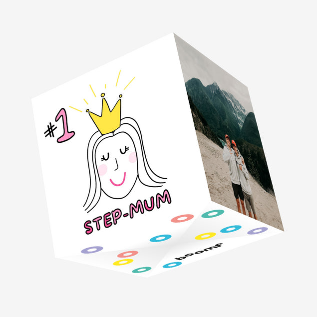 #1 Step-Mum 3D Cube Card