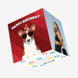 Cool Jack Russell Dog Birthday Confetti-exploding Greetings Card