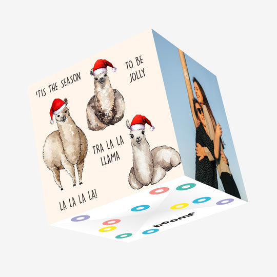 Tra La La Llama Confetti-exploding Greetings Card