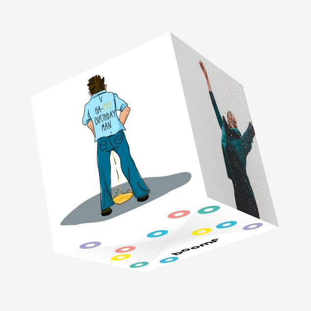 Ha-pee Birthday Man Confetti-exploding Greetings Card