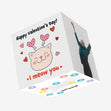 Happy Valentine's Day I Meow You Cute Kitten Confetti-exploding Greetings Card