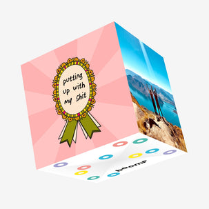 Putting Up With My Shit Award Confetti-exploding Greetings Card