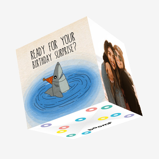 Happy Birthday Shark Surprise Confetti-exploding Greetings Card