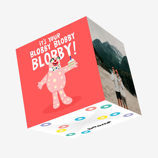 Mr. Blobby Noel's House Party Birthday Confetti-exploding Greetings Card