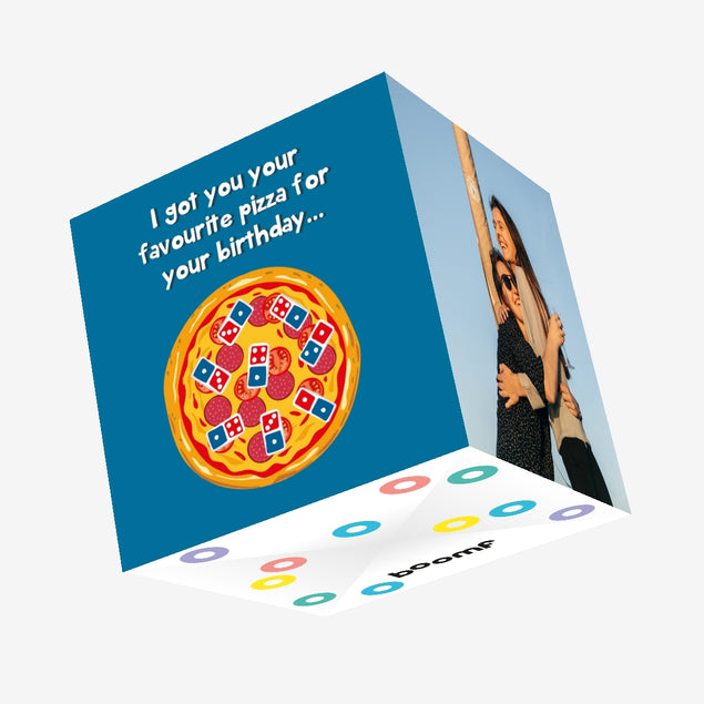 Favourite Pizza Birthday Confetti-exploding Greetings Card