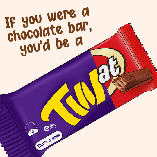 Twat Chocolate Bar Card