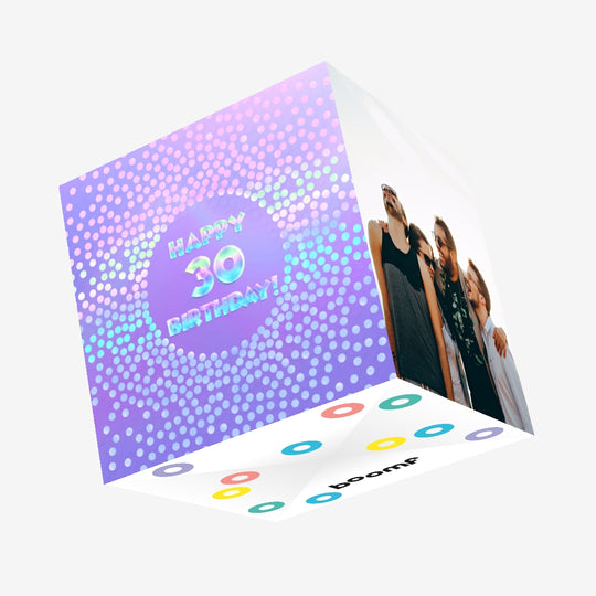 Disco Happy 30th Birthday Confetti-exploding Greetings Card