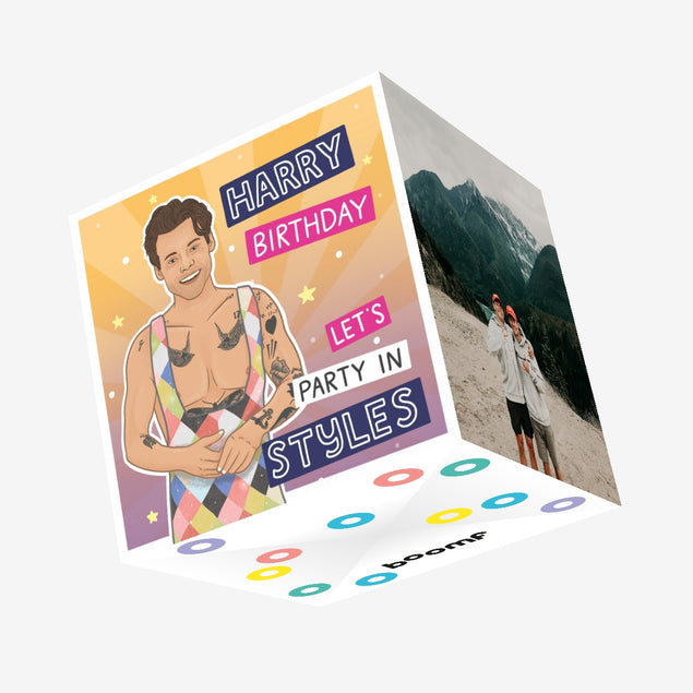 Let's Party In Styles Birthday Confetti-exploding Greetings Card