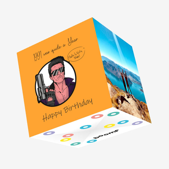 Happy Birthday 1991 Was Quite A Year Confetti-exploding Greetings Card