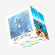 Merry Christmas Blue Snowflakes Confetti-exploding Greetings Card