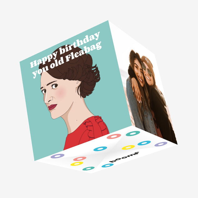 Old Fleabag Birthday Confetti-exploding Greetings Card
