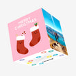 Cute And Happy Stockings Christmas Confetti-exploding Greetings Card