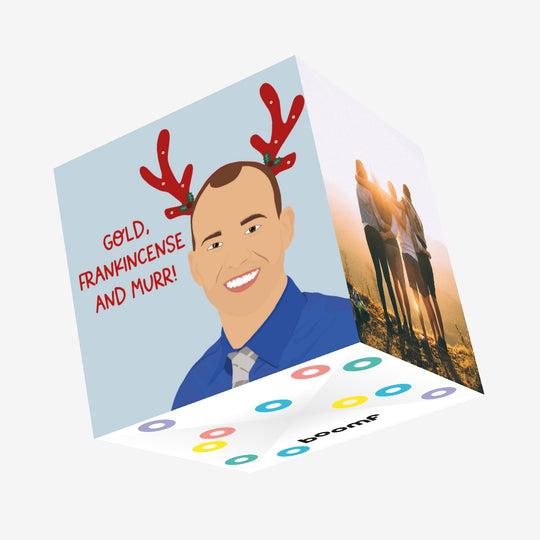 Gold, Frankincense And Murr Christmas Confetti-exploding Greetings Card