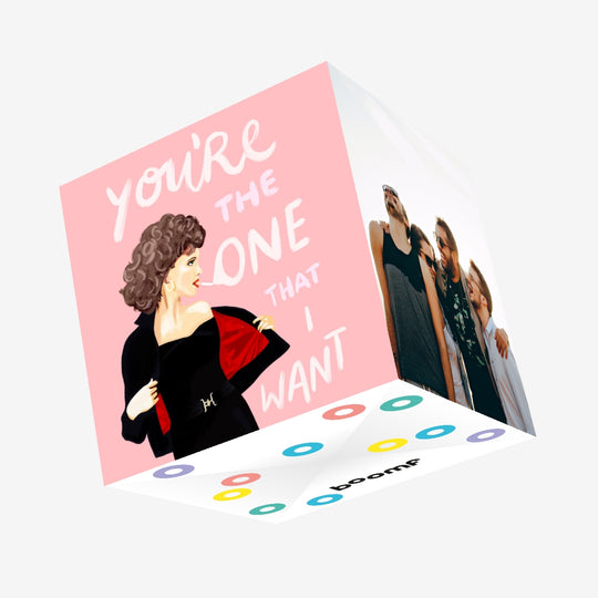 You're The One That I Want Sandy From Grease Confetti-exploding Greetings Card